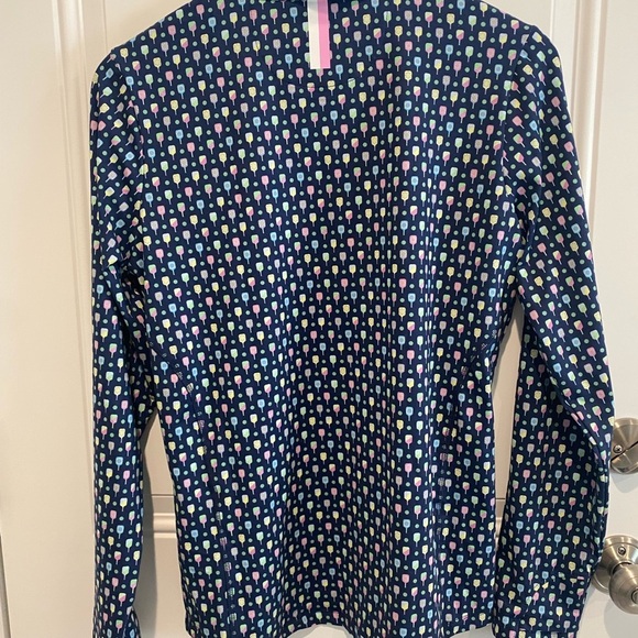 Rhoback Women’s Quarter Zip QZip Pickle Ball Pattern Rare Size M - Picture 2 of 8